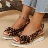 Espadrille Wedge Sandal Women Dressy Platform Sandals Cute Comfortable Walking Beach Sandals for Women Summer Open Toe Low Wedge Heel Ankle Buckle Shoes Orthotic Sandals for Women (07-Brown, 6.5) view 4