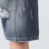 Maiyifu-GJ Men's Baggy Straight Jean Shorts Ripped Distressed Cotton Denim Shorts Knee Length Casual Short Pants with Pockets (Blue2,29) view 4