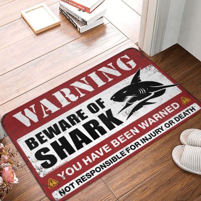 Doormats Outdoor Beware of Shark Rug Outdoor Floor Mat Outdoor Doormats (Size : 40X60CM)