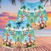 228CLOSET Santa Surfing Men's Swim Trunks - Summer Beach Hawaiian Shorts for Men, Men's Summer Bathing Shorts Set 32 Size Size M view 2
