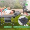 LOENIY Wide Folding Camping Cots with Pillow & Extra Thick Matress, Cots for Sleeping 900 LBS, Camping Bed for Adults with Cushion, Sleeping Cot (Grey) view 3