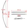 AMEYXGS 64 Inch Archery Traditional Longbow 25-120lbs Hunting English Longbow Takedown Recurve Bow for Right Hand Left Hand Adult Outdoor Sports (115 Lbs) view 2