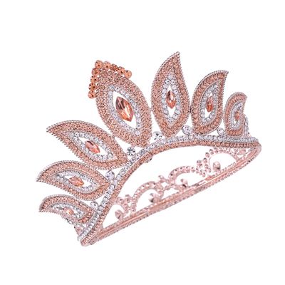 Beavorty Vintage Rhinestone Bridal Crown Baroque Hair Accessories Wedding Jewelry