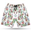 228CLOSET Santa Surfing Men's Swim Trunks - Summer Hawaiian Shorts for Men, Men's Summer Bathing Shorts Set 32 Size Size S view 1