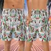 228CLOSET Santa Surfing Men's Swim Trunks - Summer Hawaiian Shorts for Men, Men's Summer Bathing Shorts Set 32 Size Size S view 2