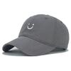 Umeepar Smile Face Baseball Cap for Women Men Adjustable Low Profile Unstructured Cotton Dad Hat (US, Alpha, One Size, Grey) view 1