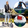 GLDDFDG Commuter Adult Scooter 300 lbs Capacity, Big Wheels Scooters, Sport Folding Kick Scooter for Kids 10 Years and up, 4 Adjustable Levels, Bearing ABEC 9, 15 lbs (Black) view 3