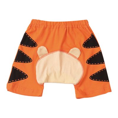 Alvivi Toddler Baby Girls Boys Cute Cartoon Print Shorts Elastic High Waist Cotton Bloomers Bottoms Orange Tiger 9-12 Months
