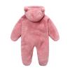 YMYDYFC Baby Fleece Hooded Romper Winter Outwear Jumpsuit Snowsuit Bear Ear Outfits for Boys Girls A-Pink 0-3 Months59CM view 4
