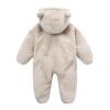 YMYDYFC Baby Fleece Hooded Romper Winter Outwear Jumpsuit Snowsuit Bear Ear Outfits for Boys Girls A-Beige 3-6 Months66CM view 4