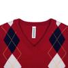 BOBOYOYO Boys Argyle Sweater Vest 100% Cotton V-Neck Vest Kids Uniform Sleeveless Sweaters for Children 5-12Y view 3