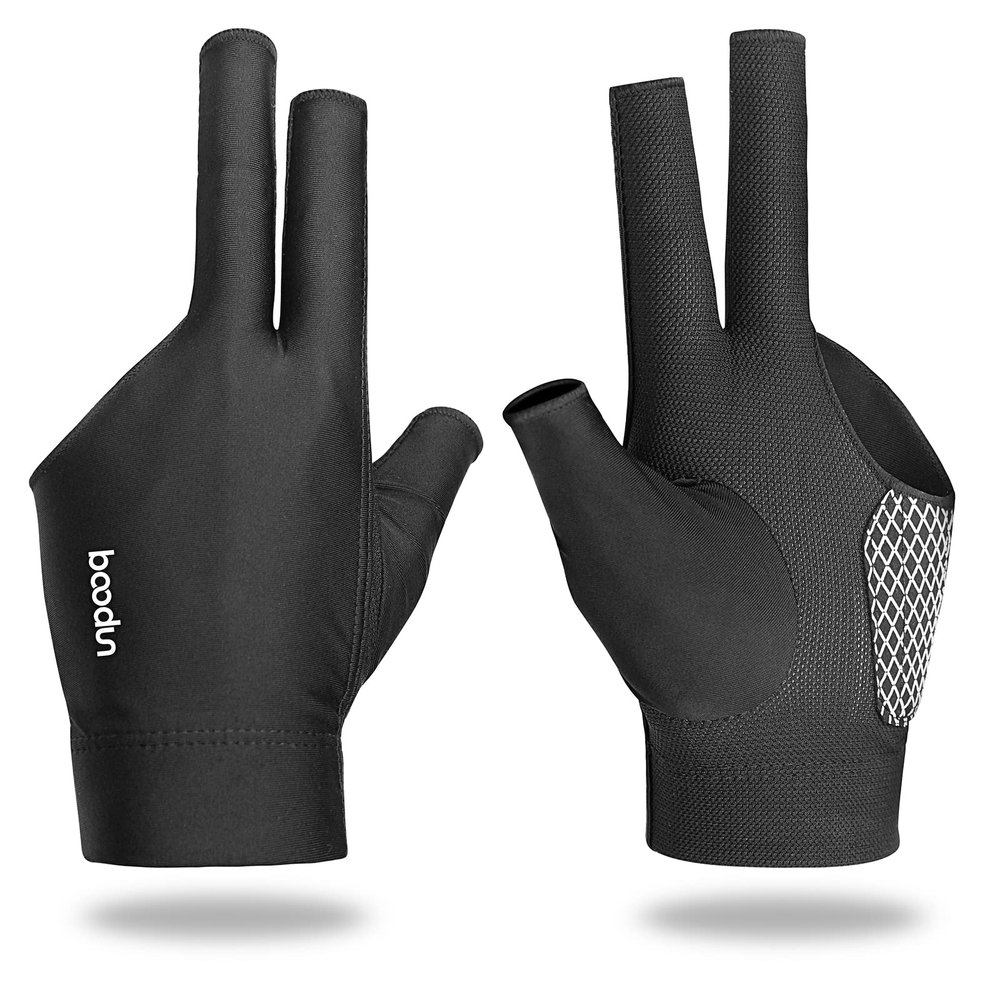 YFY Billiards Glove 3 Finger Pool Glove for Left Hand, Durable Double Stitched, Snooker Cue Sport Glove Popular Sizes for Men & Women