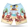 228CLOSET Santa Men's Swim Trunks - Summer Vacation Hawaiian Shorts for Men, Men's Summer Bathing Shorts Set 32 Size Size L view 1