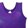 HOZIY Little Girls Gymnastics Leotards 8-9 9-10 8-10 Year Old Dark Purple Multicolored Colorful Sparkle Tumbling Outfits Kids Leo Tank Sleeve Bodysuits view 3