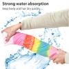 Catalonia Absorbent Surf Poncho Men Women, Quick Dry Towel Changing Poncho, Hooded Towel Poncho Adult, Changing Robe for Beach Surfing Swimming, Rainbow view 3