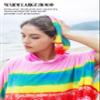 Catalonia Absorbent Surf Poncho Men Women, Quick Dry Towel Changing Poncho, Hooded Towel Poncho Adult, Changing Robe for Beach Surfing Swimming, Rainbow view 4