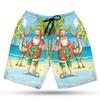 228CLOSET Santa Claus Men's Swim Trunks - Reindeer Hawaiian Shorts for Men, Men's Summer Bathing Shorts Set 32 Size Size M view 1