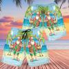 228CLOSET Santa Claus Men's Swim Trunks - Reindeer Hawaiian Shorts for Men, Men's Summer Bathing Shorts Set 32 Size Size M view 2
