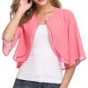 Lifup Women's Soft Chiffon Shawl Wraps Shrug for Evening Dresses Wedding Capes Cover Up Pink XX-Large view 1