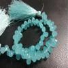 Aquamarine Color Hydro Quartz Teardrop Faceted 5X8 MM Beads 6" Strands CHIK-STNRD-46918 view 2