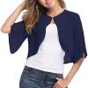 Lifup Women's Soft Chiffon Shawl Wraps Shrug for Evening Dresses Wedding Capes Cover Up Blue Large view 1