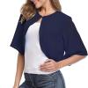 Lifup Women's Soft Chiffon Shawl Wraps Shrug for Evening Dresses Wedding Capes Cover Up Blue Large view 3