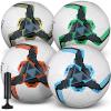 Tradder 4 Pack Soccer Balls with Pump Size 3 4 5 Deflated Soccer Balls for Outdoor Indoor League Game Sport Practice Training Gift for Kids Youth Teens Adult(Mechanical Style,Size 4) view 1
