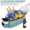 RAYMACE Bike Trunk Cooler Bag With Tail Light,Bicycle Rear Rack Bag Insulated Storage 8L,Pannier Bag (Viridian Green) view 2