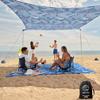 WEKAPO Beach Tent Sun Shelter 8 x 8 FT with Beach Blanket 7 x 8 FT view 1