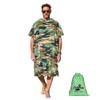 Catalonia Surf Poncho Changing Towel Robe for Adults Men Women, Hooded Wetsuit Change Poncho for Surfing Swimming Bathing, Water Absorbent, Oversized, Camouflage view 1
