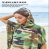 Catalonia Surf Poncho Changing Towel Robe for Adults Men Women, Hooded Wetsuit Change Poncho for Surfing Swimming Bathing, Water Absorbent, Oversized, Camouflage view 3
