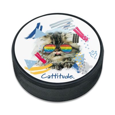 Cattitude Ice Hockey Puck