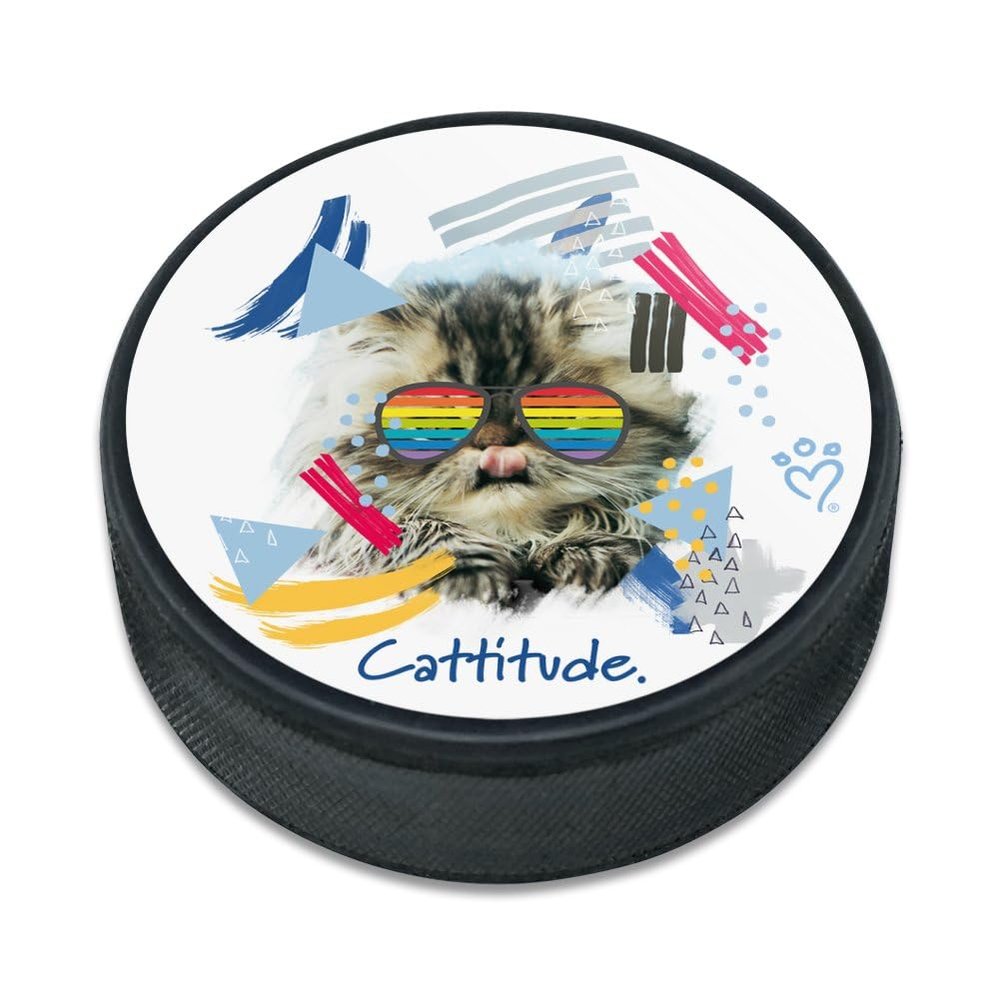 Cattitude Ice Hockey Puck