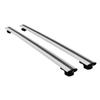 Compatible with Renault Clio 4 ST 2013-2020 Basic Model Car Roof Rack Cross Bar Grey Aluminium 2 Bars view 1