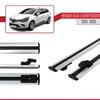 Compatible with Renault Clio 4 ST 2013-2020 Basic Model Car Roof Rack Cross Bar Grey Aluminium 2 Bars view 3