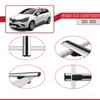 Compatible with Renault Clio 4 ST 2013-2020 Basic Model Car Roof Rack Cross Bar Grey Aluminium 2 Bars view 4