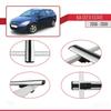 Compatible with Kia Ceed (ED) SW Pre-Facelift 2006-2009 Basic Model Car Roof Rack Cross Bar Grey Aluminium 2 Bars view 4