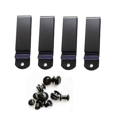 4PCS 1.75" Holster Clips Tuckable Metal Spring Belt Holster Sheath Clips with Chicago Screw for Hybrid IWB Holsters