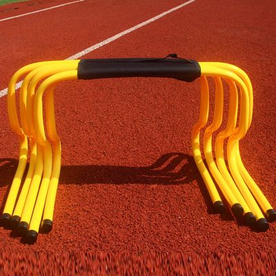 YXXSDP Speed & Agility Training Set, Pro Portable Obstacle Training Hurdles, Fitness & Speed Practice Equipment, for High Middle School (Color : Yellow, Size : Height 30cm/11.8inch)