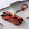 Callancity Soft Leather Sunglasses Bag, Portable Leather Eyeglasses Holder Pouch Travelling Eyeware Organizer Glasses Case (Orange+Khaki) view 2