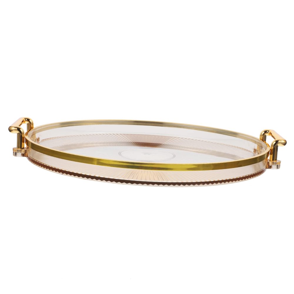 Hemoton Trays with Rim Border Elegant Dessert Serving Tray with Handle for Home Use for Fruits Appetizers and Beverages for Parties and Special Occasions