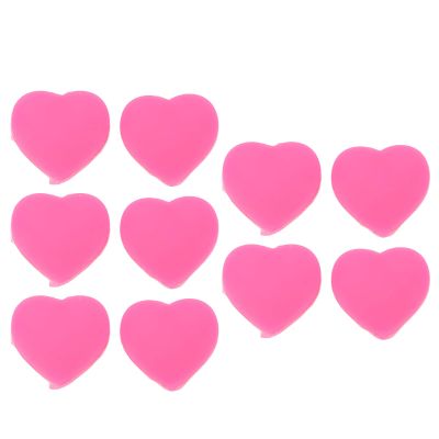 ANKROYU 10Pcs Tennis Racket Damper, Heart-Shaped Silicone Tennis Damper, Tennis Accessories(Pink)