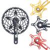 170mm 130BCD Five Claw Folding Bicycle Crankset Hollow Integrated Crank Arm Set 54/56/58T Positive Negative Teeth Chainring Aluminum Alloy Material With Ceramic Bottom Bracket ( Color : Black , Size : view 2