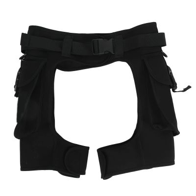 2.5mm Open Crotch Diving Shorts Short Wetsuit Pants Wetsuits Shorts with Pocket, Scuba Weights for Scuba Diving Storage(M)