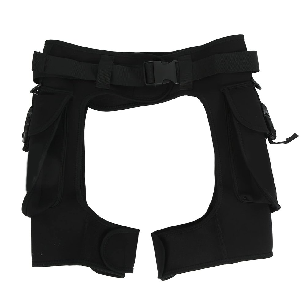 2.5mm Open Crotch Diving Shorts Short Wetsuit Pants Wetsuits Shorts with Pocket, Scuba Weights for Scuba Diving Storage(M)