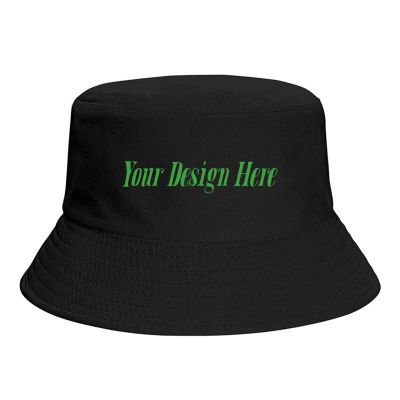 Custom Bucket Hat for Women Men Your Logo Here for Sports Outdoors Black