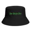Custom Bucket Hat for Women Men Your Logo Here for Sports Outdoors Black view 1