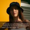 Custom Bucket Hat for Women Men Your Logo Here for Sports Outdoors Black view 4