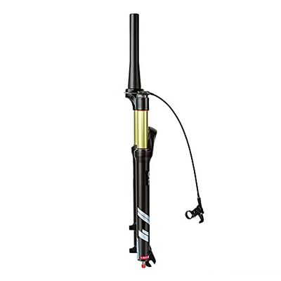 ZECHAO Suspension Fork, 26/27.5/29 Inch Travel 130mm QR 9mm Mountain Air Fork Rebound Adjustment for Bike Accessories Outdoor (Color : Cone Tube RL, Size : 26inch)