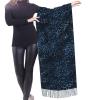 LMNSWDA Blue and Gold Leopard Women's Fashion Cashmere Feel with Tassel Large scarf warm party shawl Wraps view 2